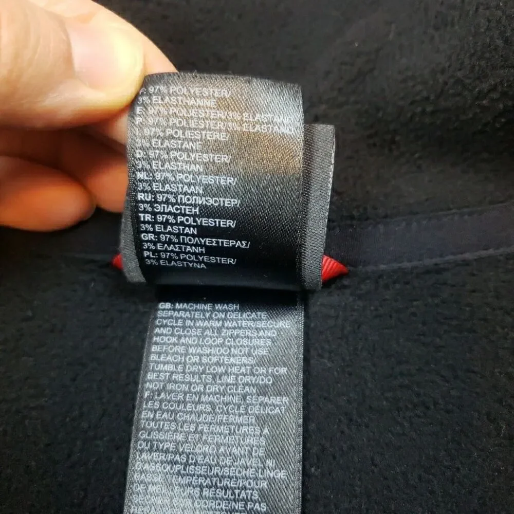 North Face Full Zip Jacket Coat Never Stop Exploring Black Pockets Mens Medium